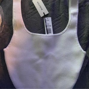 Aritzia Babaton Sculpt Knit Squareneck Cropped Tank NWT